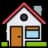 Home crossroad home icon