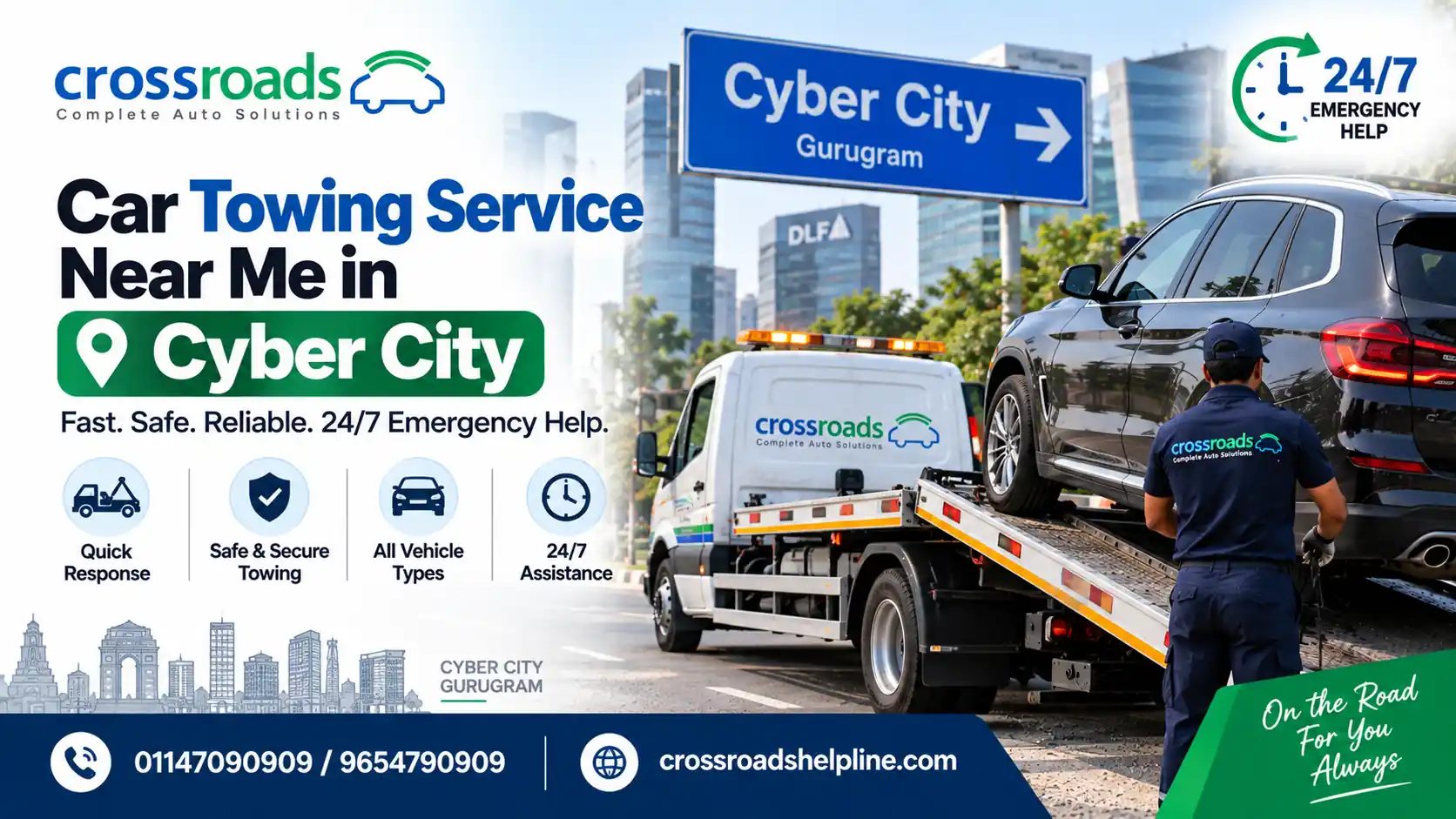 Car Towing Service Near Me in Cyber City | 24/7 Emergency Help